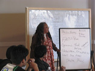 Alice Lovelace - Poet, Educator.  Leads writing workshop at C.U.L.T.U.R.E.